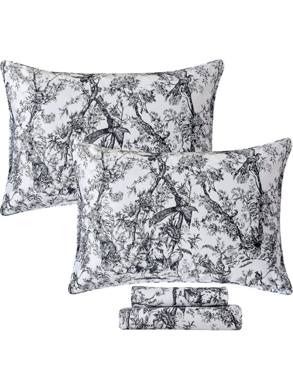 Vintage Floral King Sheet Set - 100% Egyptian Cotton, Deep Pocket, Soft